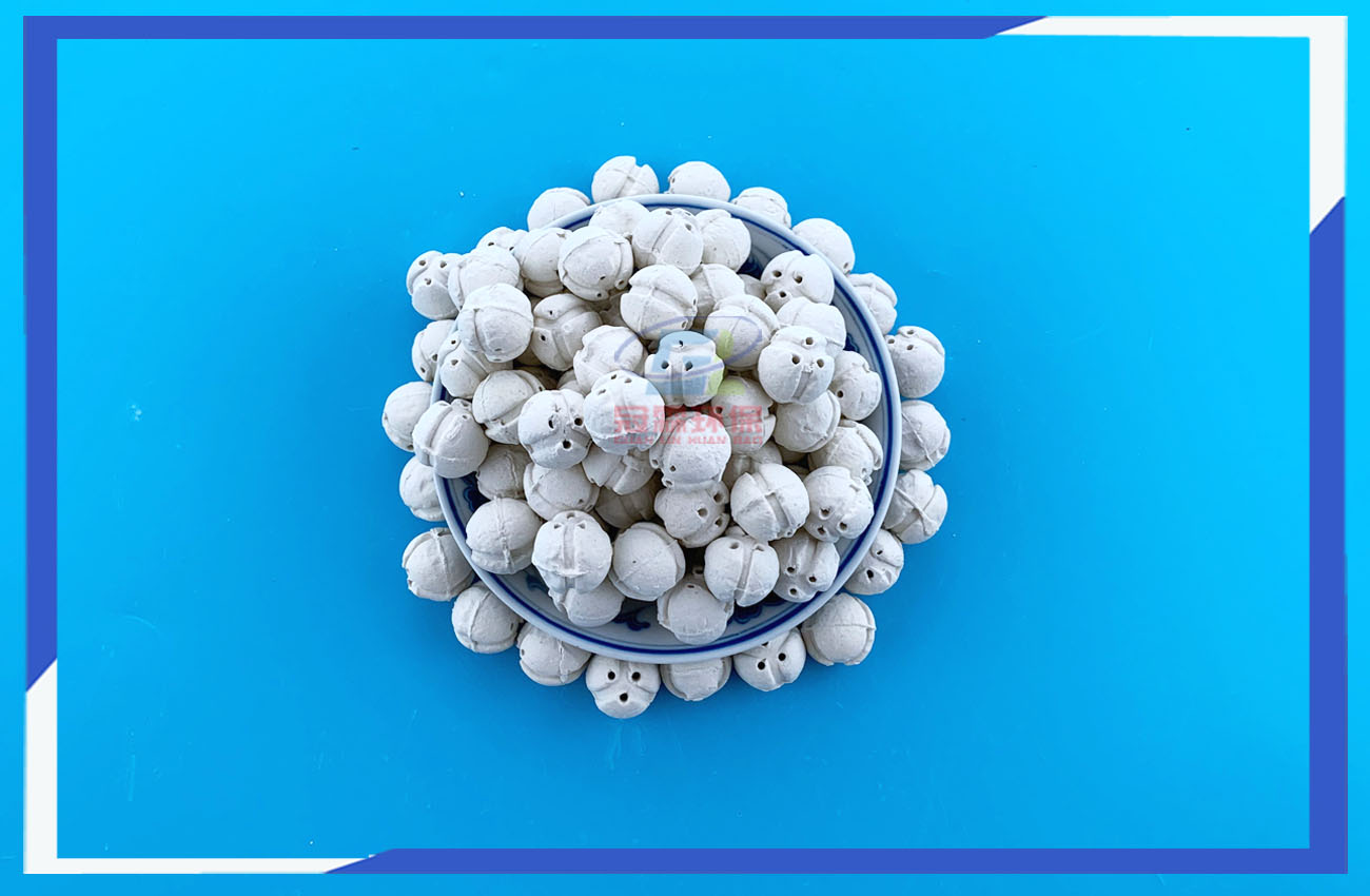 空心外凹蓄熱瓷球